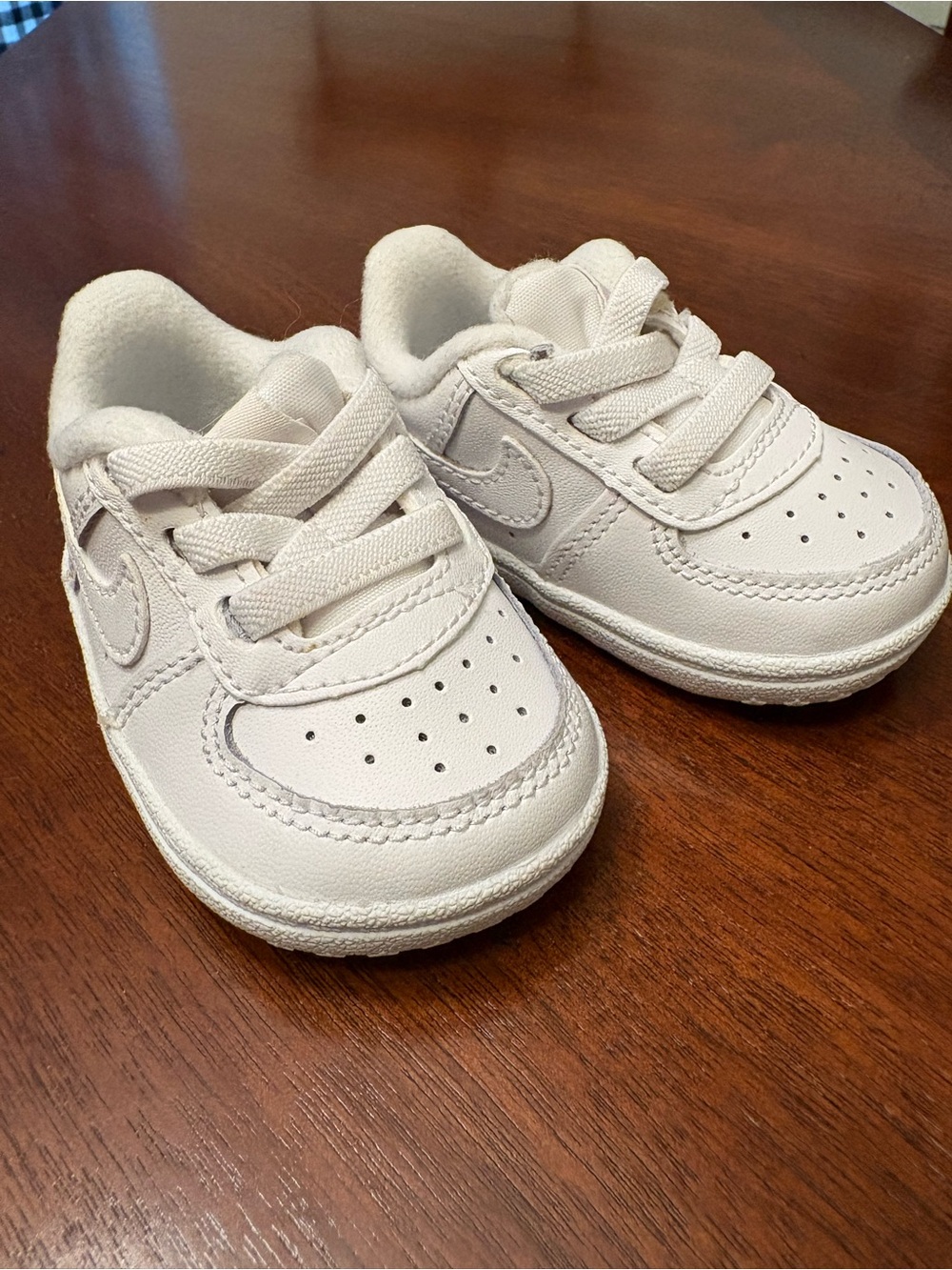 Nike Kids White Leather Sneaker - infant
